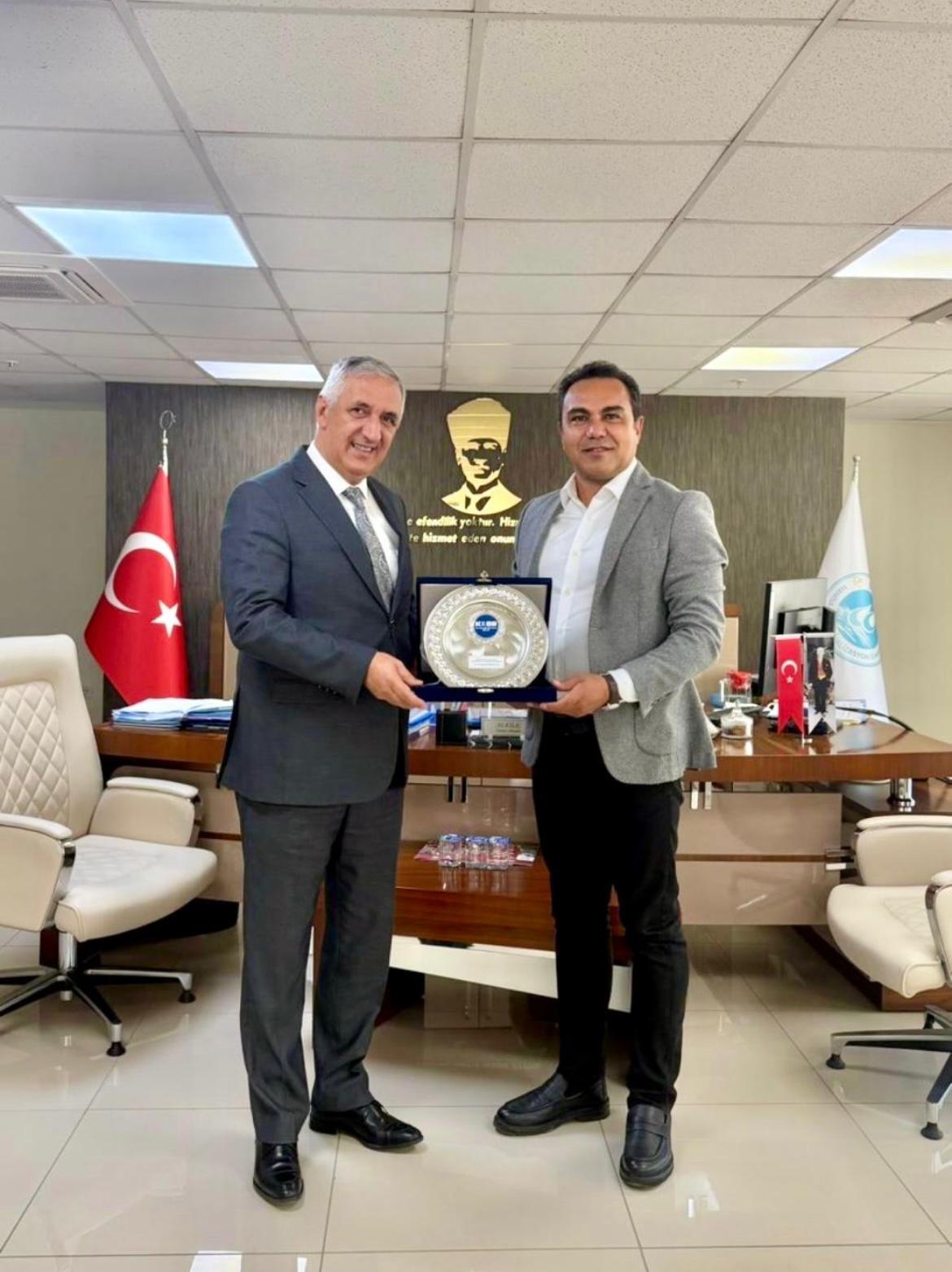 Kıyı Belediyeler Birliği olarak, Maski Genel Müdürü ve Ege Belediyeler Birliği Genel Sekreterine ziyaret.